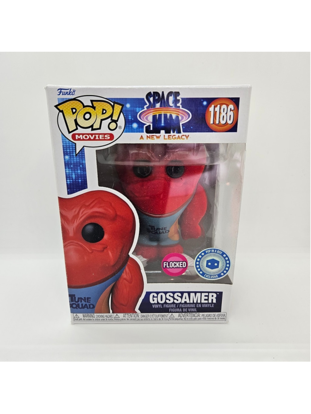 Funko Pop! Vinyl: Space Jam Gossamer Flocked Pop in a Box Exclusive #1186 NEW